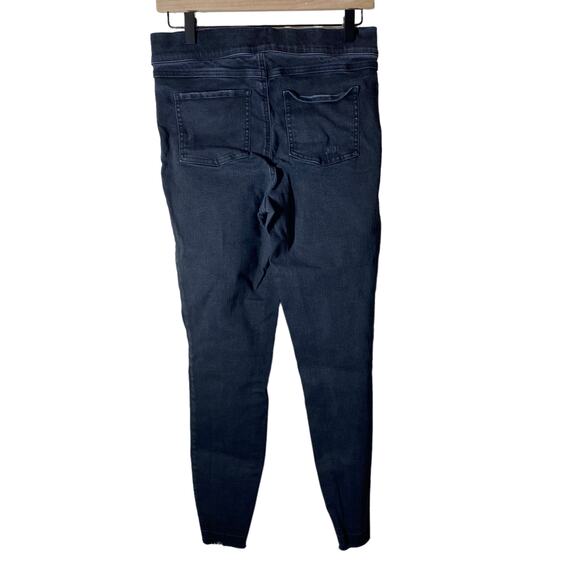 Spanx Women's Vintage Distressed Ankle Skinny Jeans Black Pull On Size Medium - Picture 7 of 16